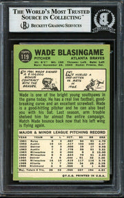 Wade Blasingame Autographed 1967 Topps Card #119 Atlanta Braves High Number Beckett BAS #12409503