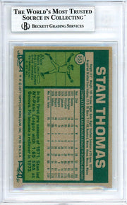 Stan Thomas Autographed 1977 Topps Card #353 Seattle Mariners Beckett BAS #10540388