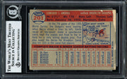 Sandy Amoros Autographed 1957 Topps Card #201 Brooklyn Dodgers Beckett BAS #12056603