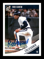 Rod Carew Autographed 2018 Donruss  Card #123 Minnesota Twins SKU #186797