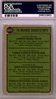 Tom Heintzelman Autographed 1974 Topps Rookie Card #607 St. Louis Cardinals PSA/DNA #26602983