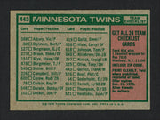 Vern Morgan Autographed 1975 Topps Card #443 Minnesota Twins Coach SKU #164113