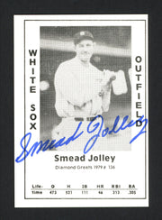 Smead Jolley Autographed 1979 Diamond Greats Card #136 Chicago White Sox SKU #165789