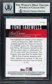 Rod Carew Autographed 2014 Topps Fond Farewells Card #FF-RC California Angels Auto Grade Gem Mint 10 Beckett BAS #12751962