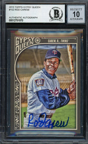 Rod Carew Autographed 2015 Topps Gypsy Queen Card #152 Minnesota Twins Auto Grade Gem Mint 10 Beckett BAS #12751970