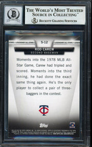 Rod Carew Autographed 2018 Topps Legendary All Stars Card #S-12 Minnesota Twins Auto Grade Gem Mint 10 Beckett BAS Stock #192821
