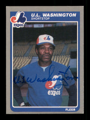 U.L. Washington Autographed 1985 Fleer Update Card #U-128 Montreal Expos SKU #187993